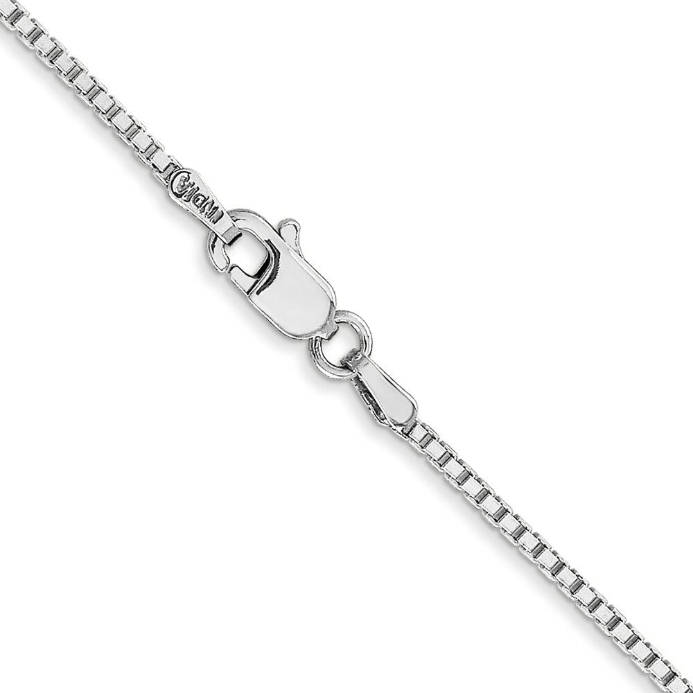 10k White Gold 1.30mm Box Chain