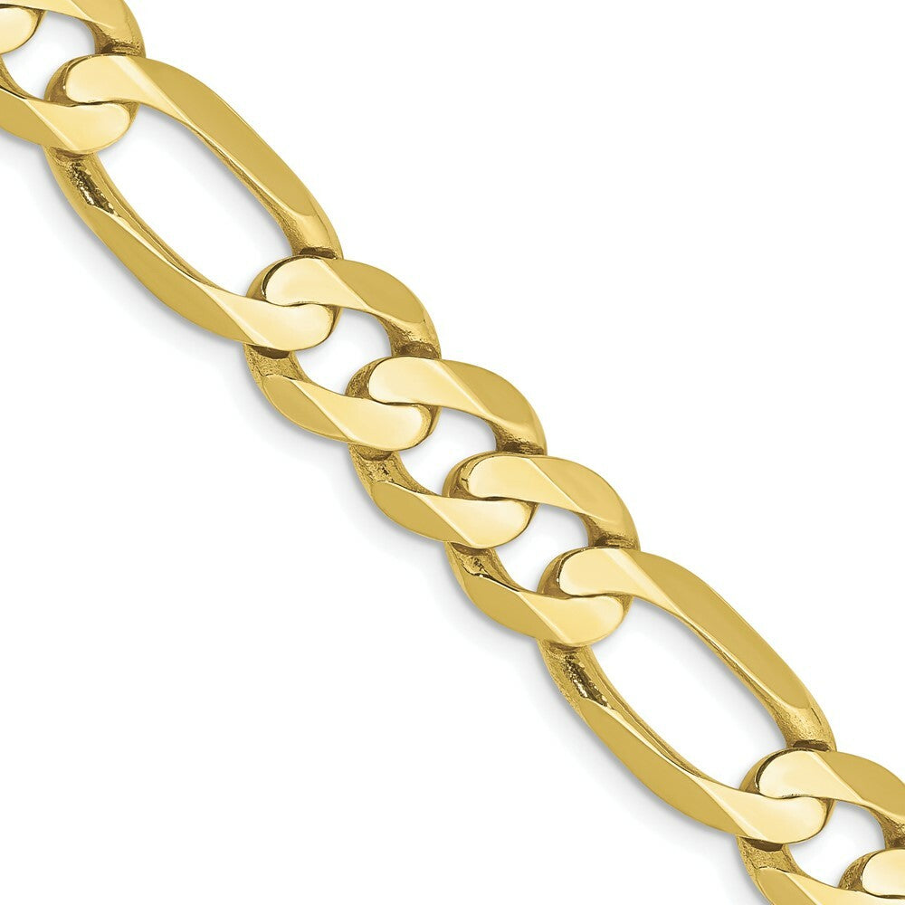 10K Yellow Gold 8.75mm Light Figaro Chain Necklace