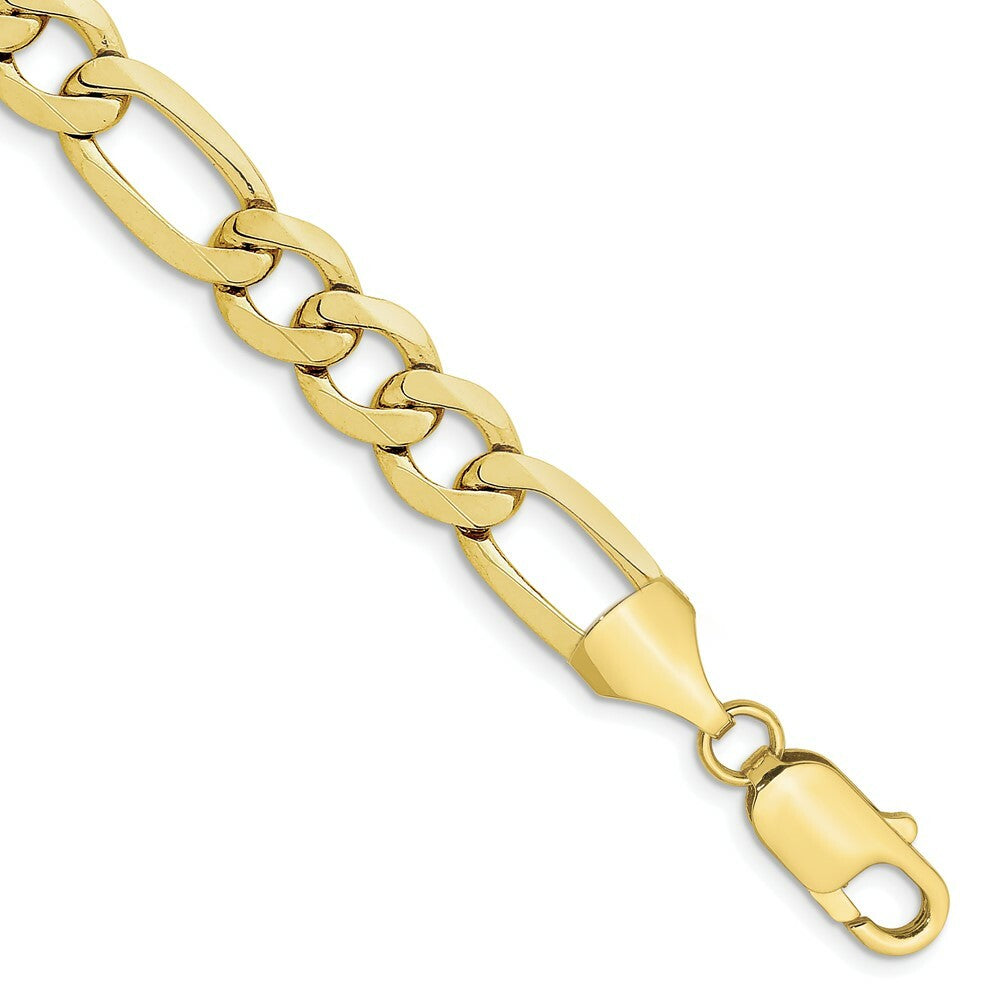 10K Yellow Gold 10mm Light Figaro Chain