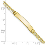 Load image into Gallery viewer, 10K Yellow Gold Anchor Link ID Bracelet  length: 7 inches
