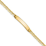 Load image into Gallery viewer, 10K Yellow Gold Anchor Link ID Bracelet  length: 7 inches
