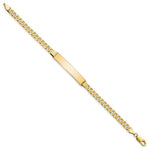 Load image into Gallery viewer, 10K Yellow Gold Flat Curb Link ID Bracelet
