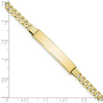 Load image into Gallery viewer, 10K Yellow Gold Flat Curb Link ID Bracelet
