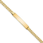 Load image into Gallery viewer, 10K Yellow Gold Flat Curb Link ID Bracelet
