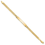 Load image into Gallery viewer, 10K Yellow Gold Flat Curb Link ID Bracelet
