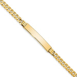 Load image into Gallery viewer, 10K Yellow Gold Flat Curb Link ID Bracelet
