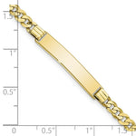 Load image into Gallery viewer, 10K Yellow Gold Flat Curb Link ID Bracelet

