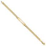 Load image into Gallery viewer, 10K Yellow Gold Flat Curb Link ID Bracelet
