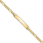 Load image into Gallery viewer, 10K Yellow Gold Figaro Link ID Bracelet
