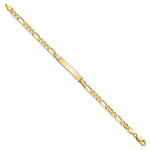 Load image into Gallery viewer, 10K Yellow Gold Figaro Link ID Bracelet
