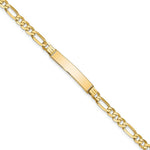 Load image into Gallery viewer, 10K Yellow Gold Figaro Link ID Bracelet
