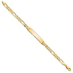 Load image into Gallery viewer, 10K Yellow Gold Figaro Link ID Bracelet
