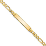 Load image into Gallery viewer, 10K Yellow Gold Figaro Link ID Bracelet
