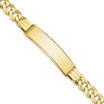 Load image into Gallery viewer, 10K Yellow Gold Flat Curb Link ID Bracelet
