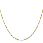 Load image into Gallery viewer, 10K Yellow Gold 1.5mm Machine Made Diamond Cut Rope Chain Necklace
