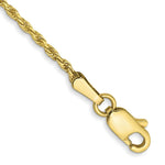 Load image into Gallery viewer, 10K Yellow Gold 1.5mm Machine Made Diamond Cut Rope Chain Bracelet  Length 7'' inches
