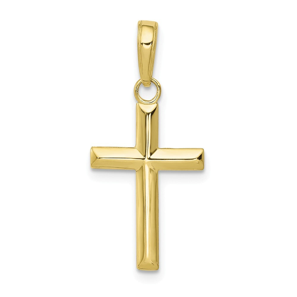 10K Yellow White Gold Small Cross Pendant