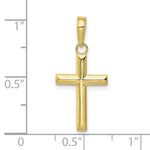 Load image into Gallery viewer, 10K Yellow White Gold Small Cross Pendant
