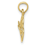 Load image into Gallery viewer, 10K Yellow White Rose Gold Polished Intertwined Double Heart Pendant
