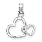 Load image into Gallery viewer, 10K Yellow White Rose Gold Polished Intertwined Double Heart Pendant
