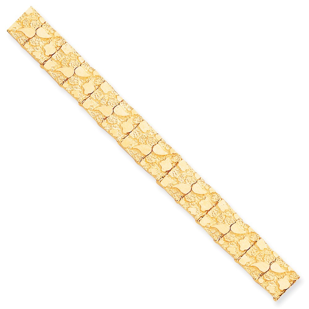 10K Yellow Gold 12mm Nugget Bracelet