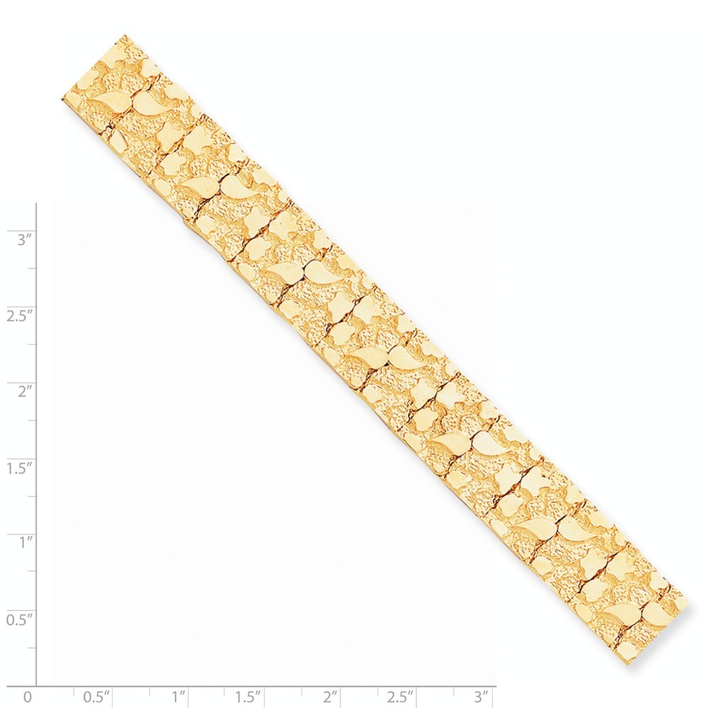 10K Yellow Gold 15mm Nugget Bracelet