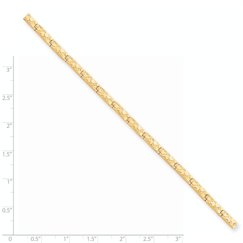 10K Yellow Gold 4mm Nugget Bracelet