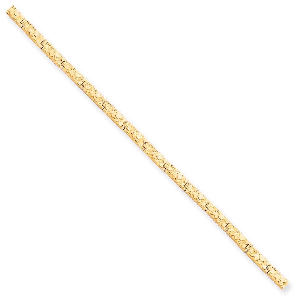10K Yellow Gold 4mm Nugget Bracelet