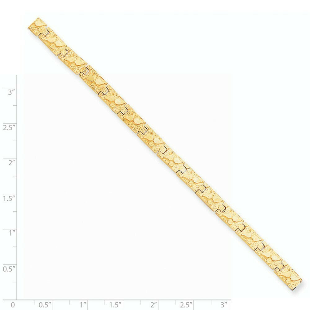 10K Yellow Gold 6mm Nugget Bracelet