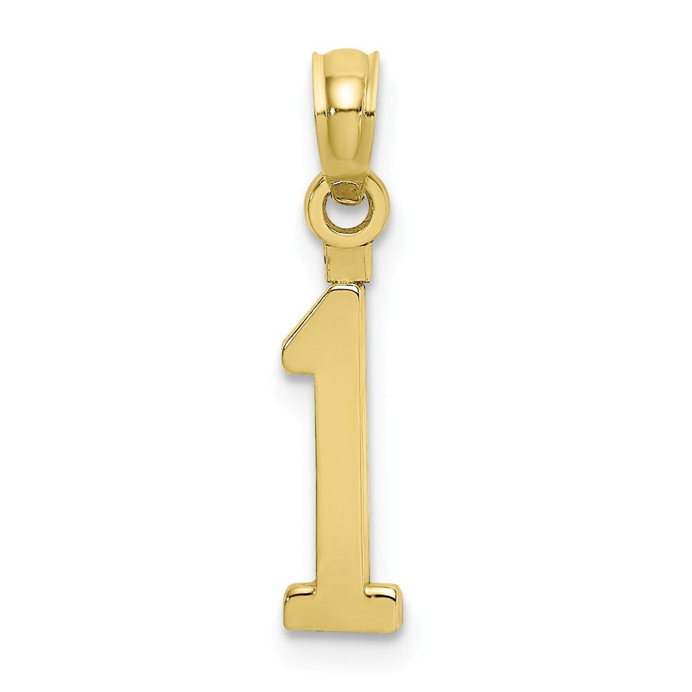 10K Yellow Gold Number Pendant