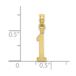 Load image into Gallery viewer, 10K Yellow Gold Number Pendant
