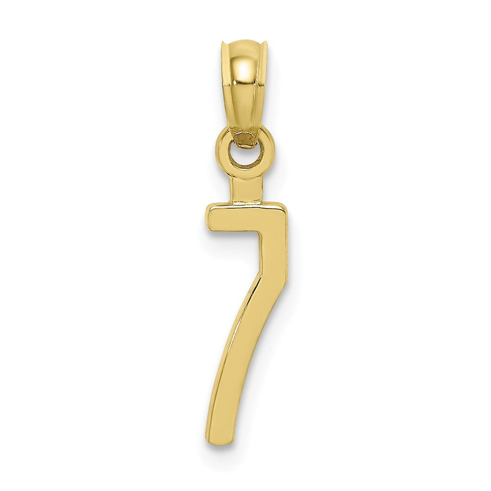 10K Yellow Gold Number Pendant