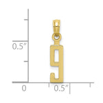 Load image into Gallery viewer, 10K Yellow Gold Number Pendant
