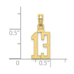 Load image into Gallery viewer, 10K Yellow Gold Number Pendant
