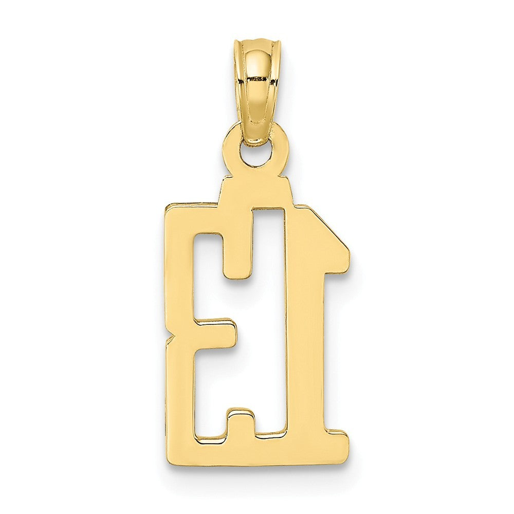 10K Yellow Gold Number Pendant