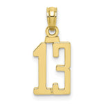 Load image into Gallery viewer, 10K Yellow Gold Number Pendant
