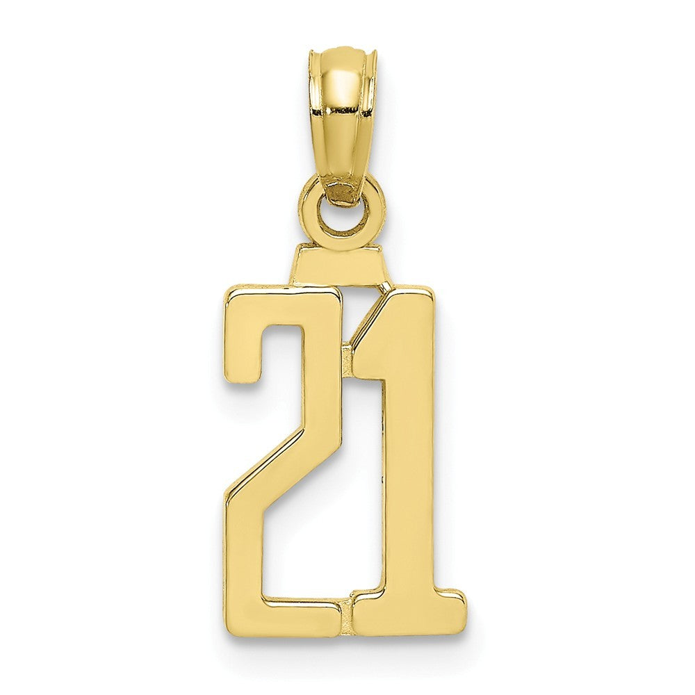 10K Yellow Gold Number Pendant