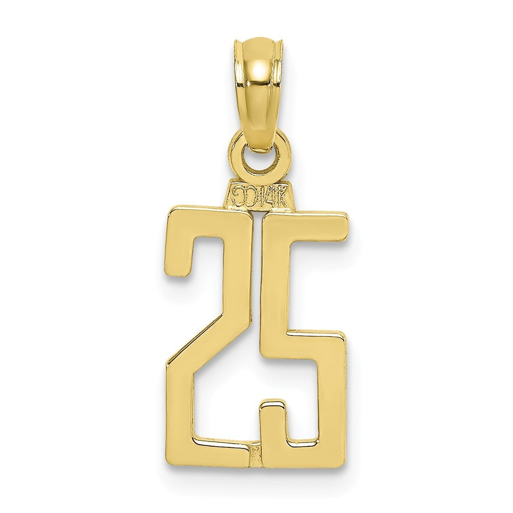 10K Yellow Gold Number Pendant