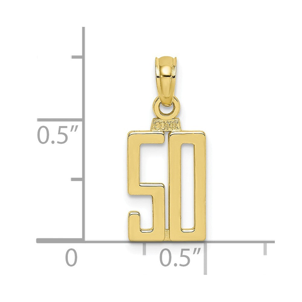 10K Yellow Gold Number Pendant