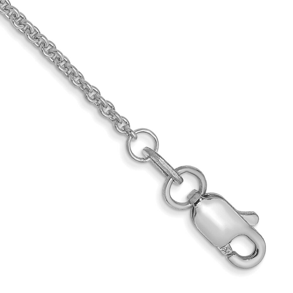 10k White Gold 1.5mm Solid Polished Cable Chain