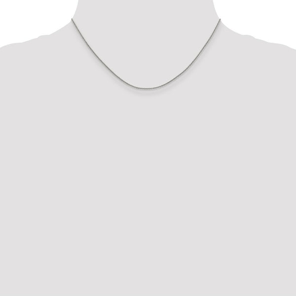10k White Gold 1.5mm Solid Polished Cable Chain