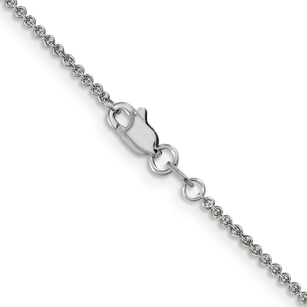 10k White Gold 1.5mm Solid Polished Cable Chain