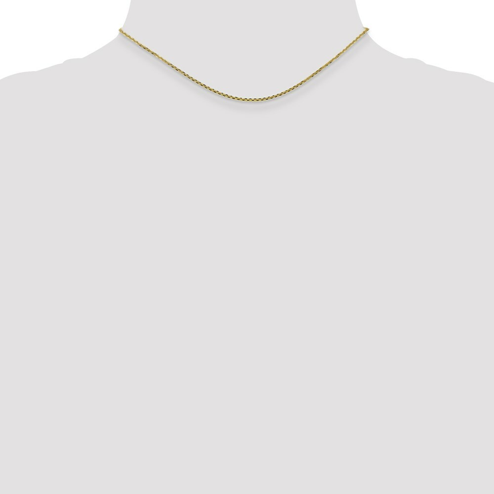 10K Yellow Gold 1.3mm Solid Diamond-cut Cable Chain Necklace