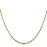 Load image into Gallery viewer, 10K Yellow Gold 1.3mm Solid Diamond-cut Cable Chain Necklace
