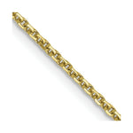 Load image into Gallery viewer, 10K Yellow Gold 1.3mm Solid Diamond-cut Cable Chain Necklace
