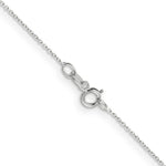 Load image into Gallery viewer, 10K White Gold .5mm Solid Diamond-cut Cable Chain Necklace
