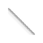 Load image into Gallery viewer, 10K White Gold .5mm Solid Diamond-cut Cable Chain Necklace
