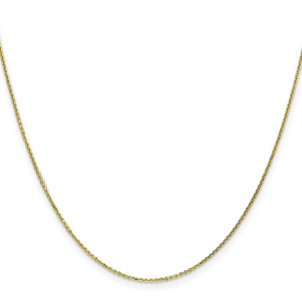 10K Yellow Gold .95mm Diamond-cut Cable Chain