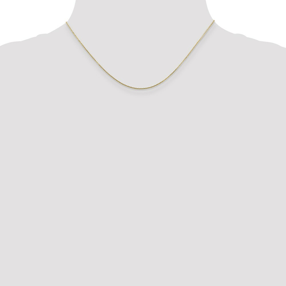 10K Yellow Gold .80mm Diamond-cut Cable Chain