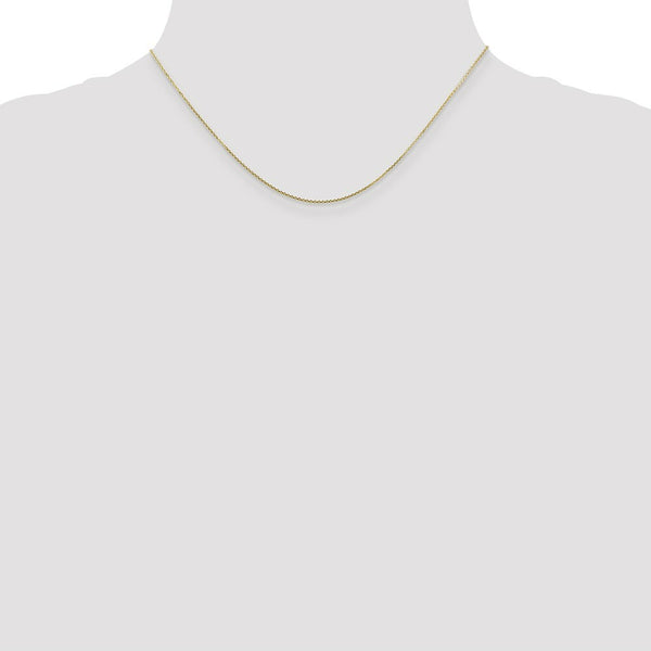 10K Yellow Gold .80mm Diamond-cut Cable Chain